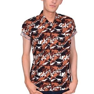 RUN & FLY Dinosaur Button Up S